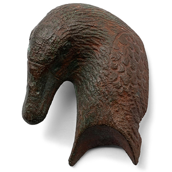 Roman Bronze Ducks Head Applique