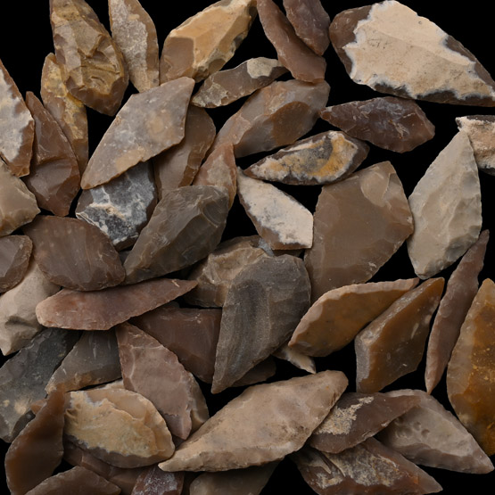Stone Age Lozenge-Shaped Arrowhead Collection