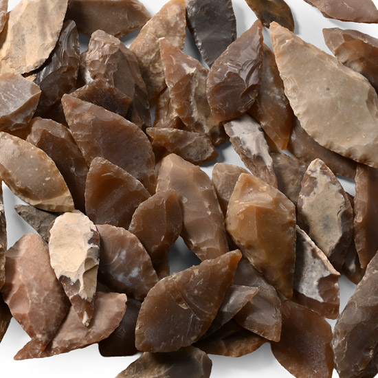 Stone Age Lozenge-Shaped Arrowhead Collection