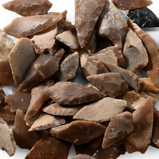 Stone Age Barbed and Tanged Arrowhead Collection
