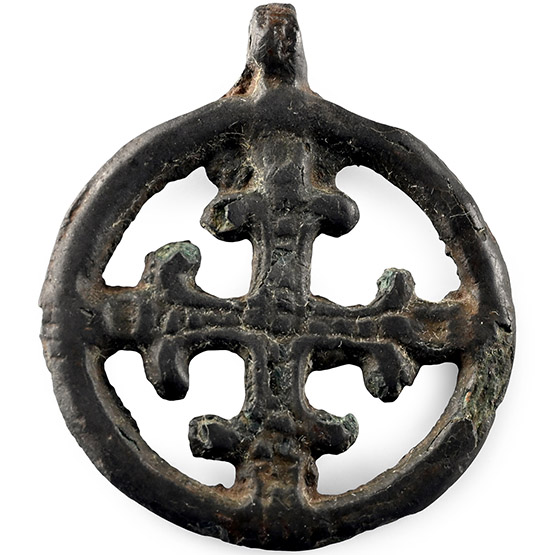 Viking Period Bronze Openwork Cross Pendant