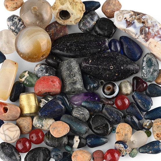 Roman and Other Mixed Stone and Glass Bead Collection