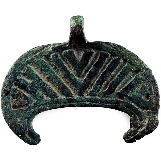 Viking Period Bronze Lunar Pendant