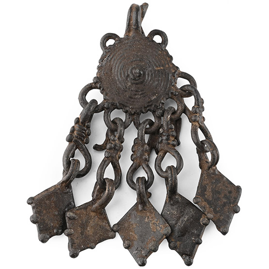 Viking Period Bronze Pendant with Duck-Foot Dangles