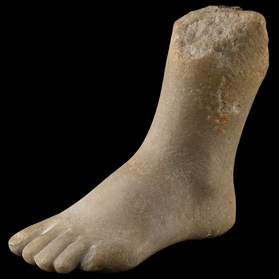 Roman Marble Left Foot from a Sculpture