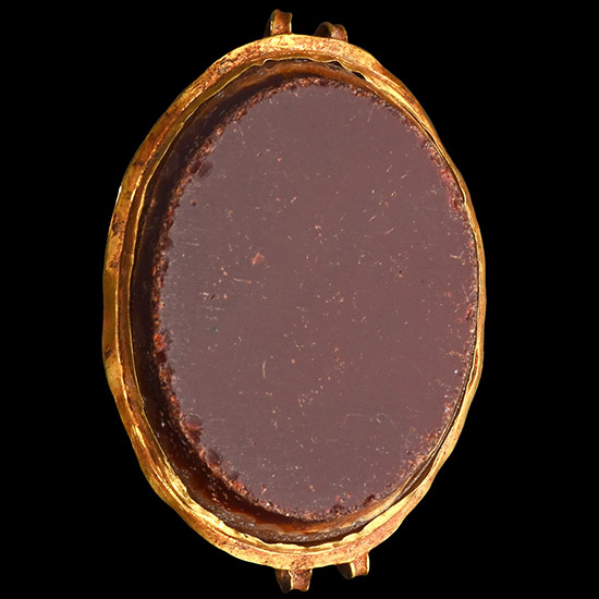 Roman Gold Cell with Jasper Cabochon