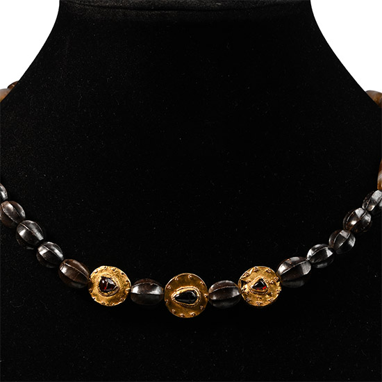 Western Asiatic Necklace with Gold Beads