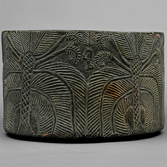 Mesopotamian Steatite Bowl with Animals and Palm Trees