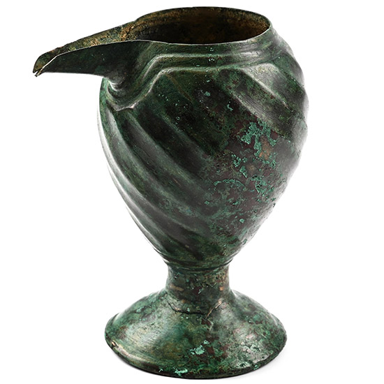 Elamite Bronze Spouted Vessel with Decorative Design