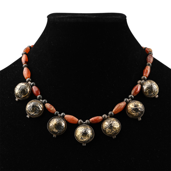 Elamite Silver-Gilt Pendants with Carnelian Beads