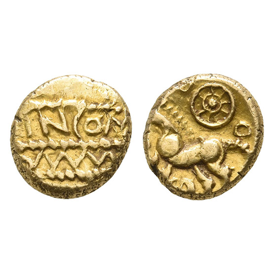 Celtic Britannia. Atrebates and Regni, Tincomarus AV Quarter Stater