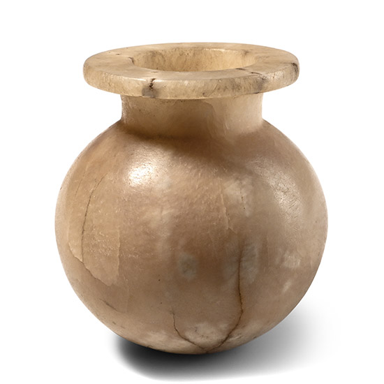 Banded Alabaster Globular Jar