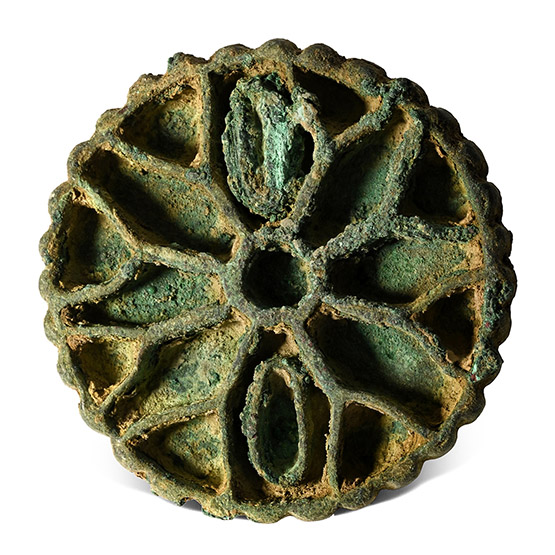 West Central Asian Bronze Stamp Seal with Quadrate Cross