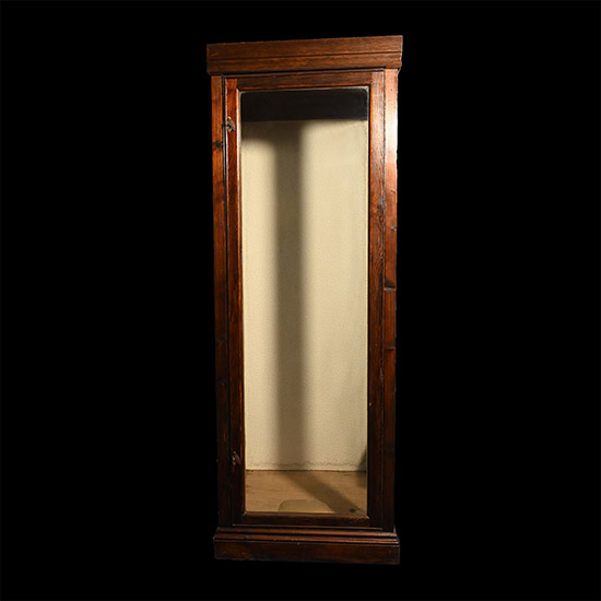 1.9 Metre High Vintage Oak Display Cabinet
