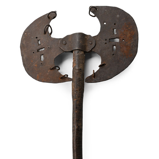 African Ceremonial Iron Double Axe