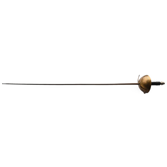 Fencing Épée with Engraved Brass Basket