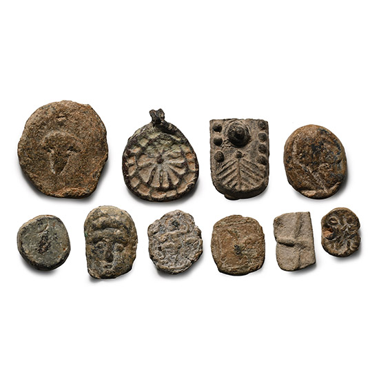 Group of ten [10] Byzantine and Later Lead Seals