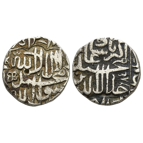 India. Mughal Empire, Jalal al-Din Muhammad Akbar AR Rupee.