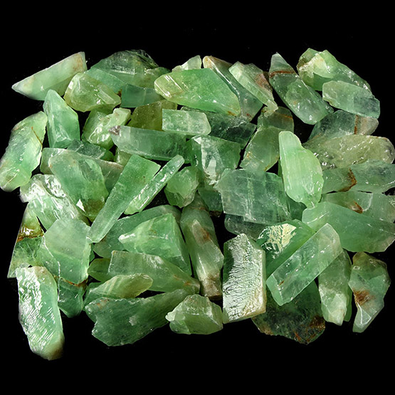 Pale Green Calcite Mineral Specimens