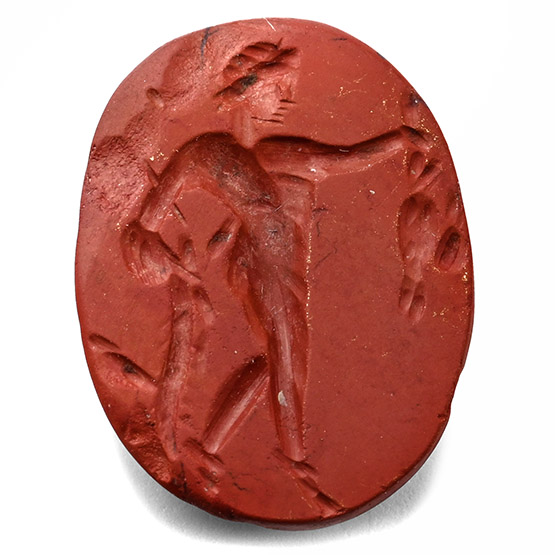 Roman Red Jasper Gemstone with Mercury