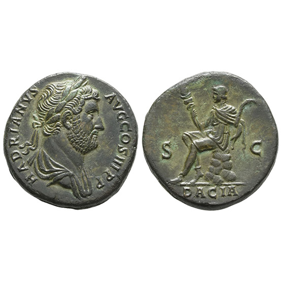 Hadrian AE Sestertius.