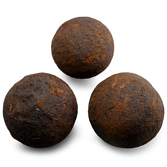 Civil War Period Iron Cannon Ball Collection