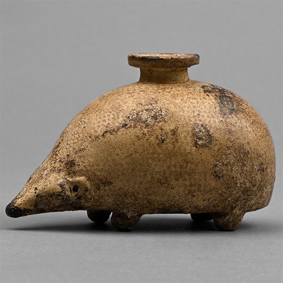 Eastern Greek Terracotta Hedgehog Aryballos