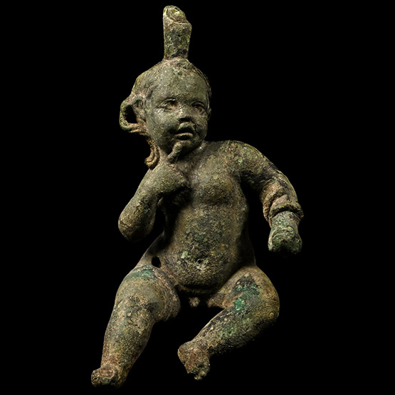 Roman Bronze Figure of Harpocrates, the God of Secrecy