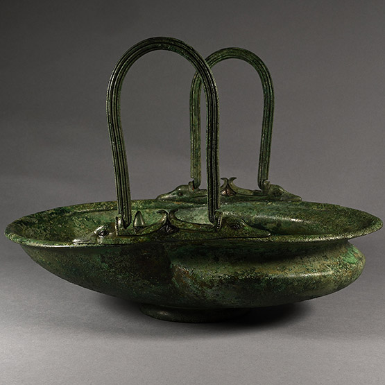 Roman Bronze Basket-Vase