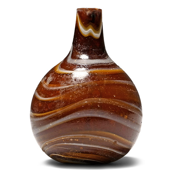 Roman Dark Amber Vessel with Trailing