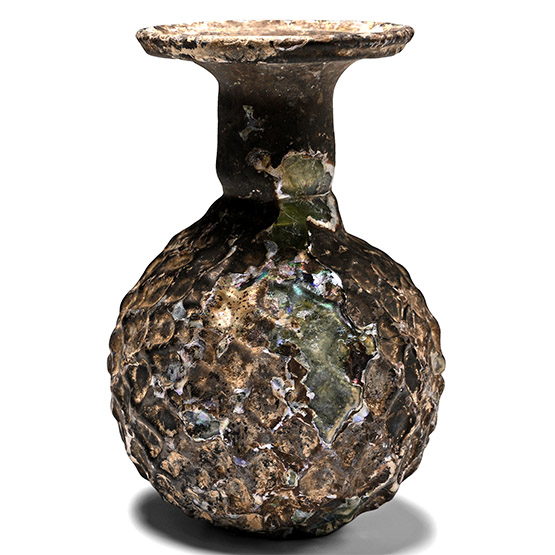 Roman Glass Sprinkler Vessel with Net Pattern