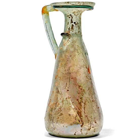 Roman Aqua Glass Jug