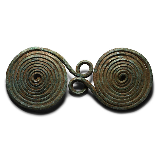 Large Greek Bronze Spiral Fibula