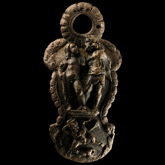 Roman Bronze Three-Dimensional Vessel Mount