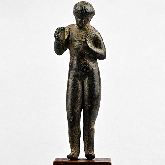 Roman Bronze Figure of a Bathing Young Girl