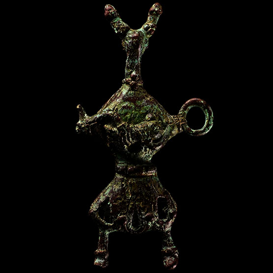 Amlash Bronze Figure with Child