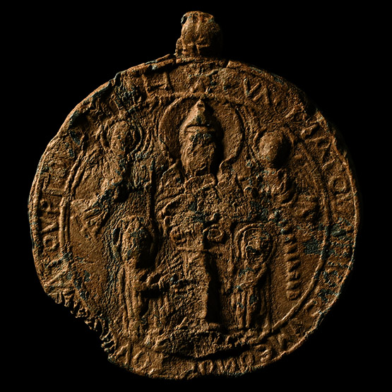 Byzantine Lead Pendant with Simeon Stylites