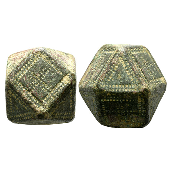Islamic Polyhedral Bronze Weight of 50 Dirham.