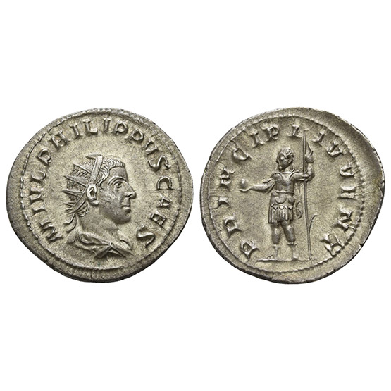 Philip II, as Caesar AR Antoninianus.