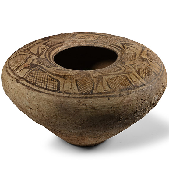 Large Indus Valley Terracotta Vessel with Animal Motifs