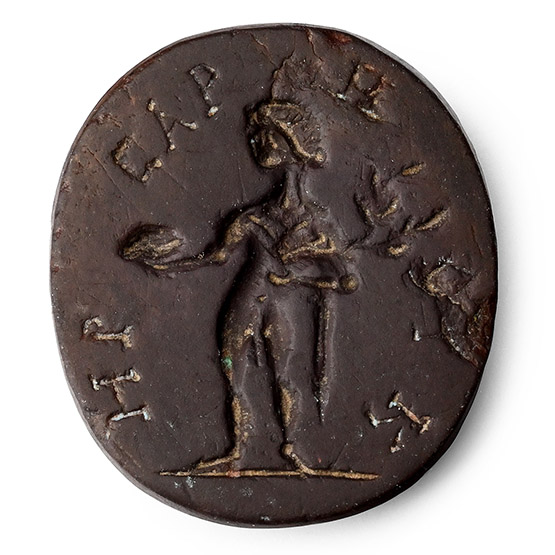 Roman Gnostic Hematite Gemstone with Standing Figure