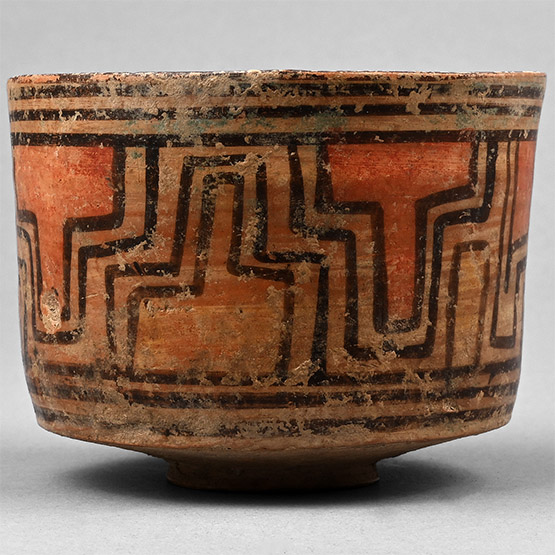 Indus Valley Terracotta Vessel with Geometric Designs