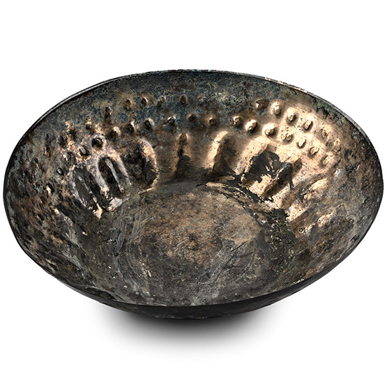Parthian Punch-Decorated Bronze Bowl