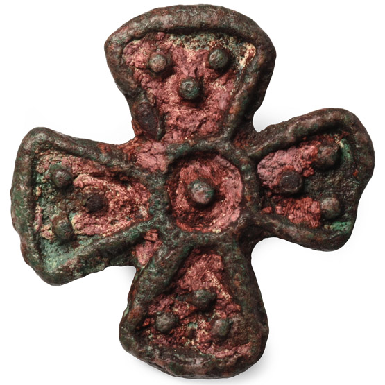 Large Central Asian Bronze Cross-Shaped Seal
