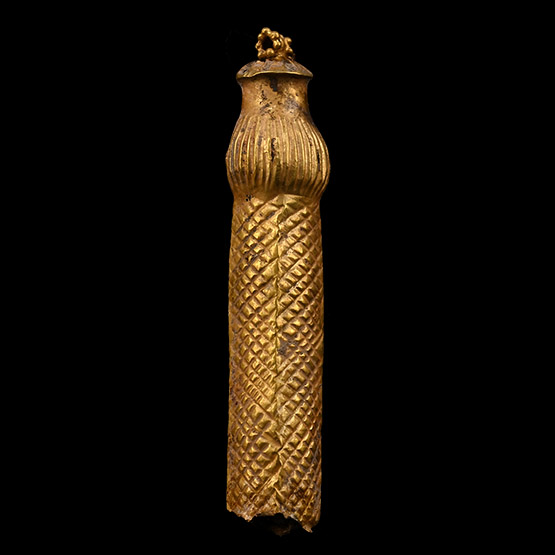 Large Greek Gold Bead Pendant