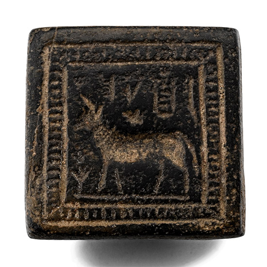 Western Asiatic Stone Stamp Seal with Inscription