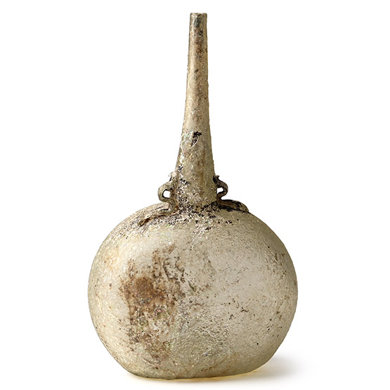 Mamluk Pale Green Glass Feeder Bottle