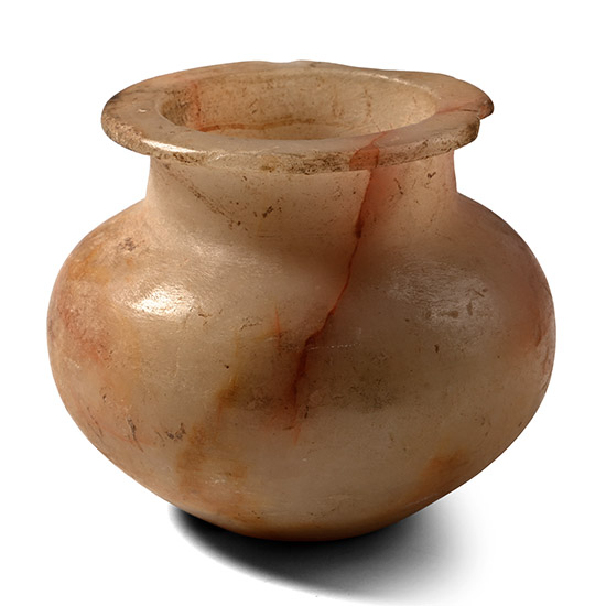 Western Asiatic Banded Alabaster Pot