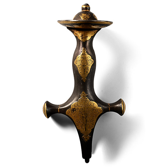 Indian Gilt Bronze Talwar Sword Hilt