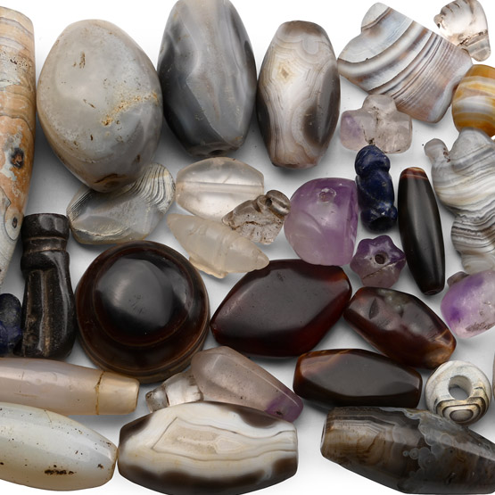 Banded Agate Bead and Amulet Collection
